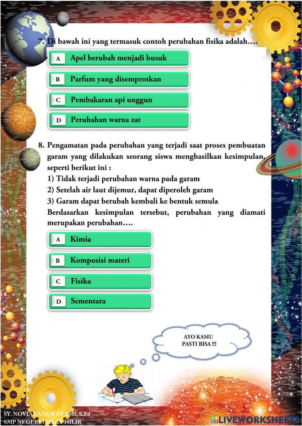 E - LKPD Perubahan Fisika dan Kimia