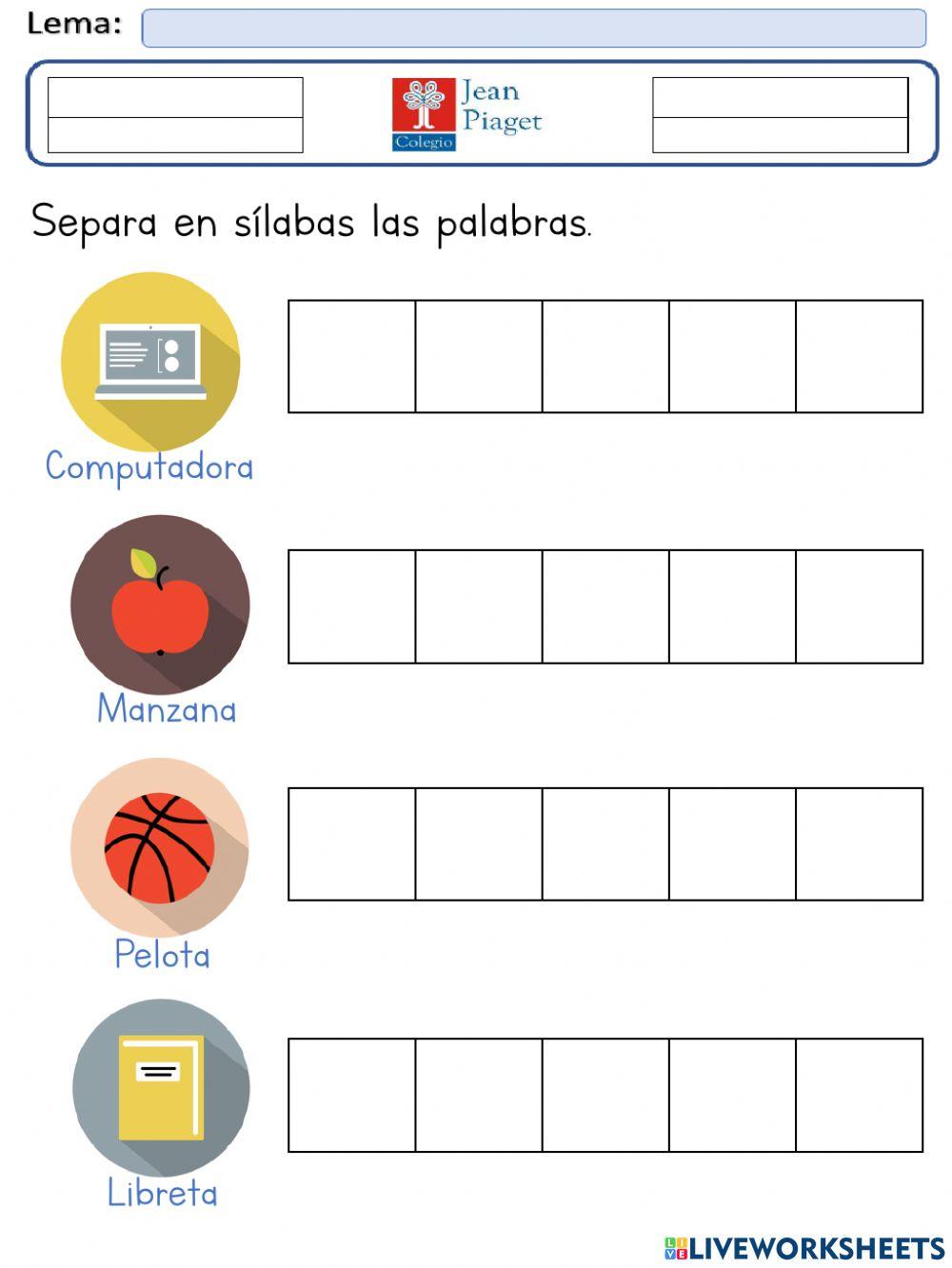 Diagnóstico sílabas