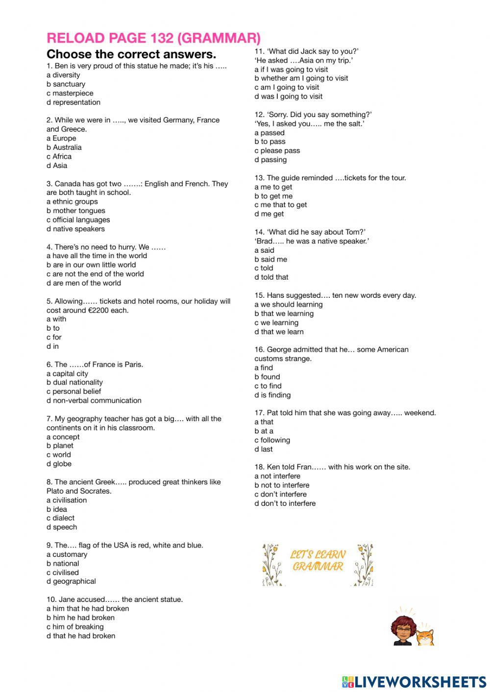 English Download Form 5 page 132.  (Where on Earth?)