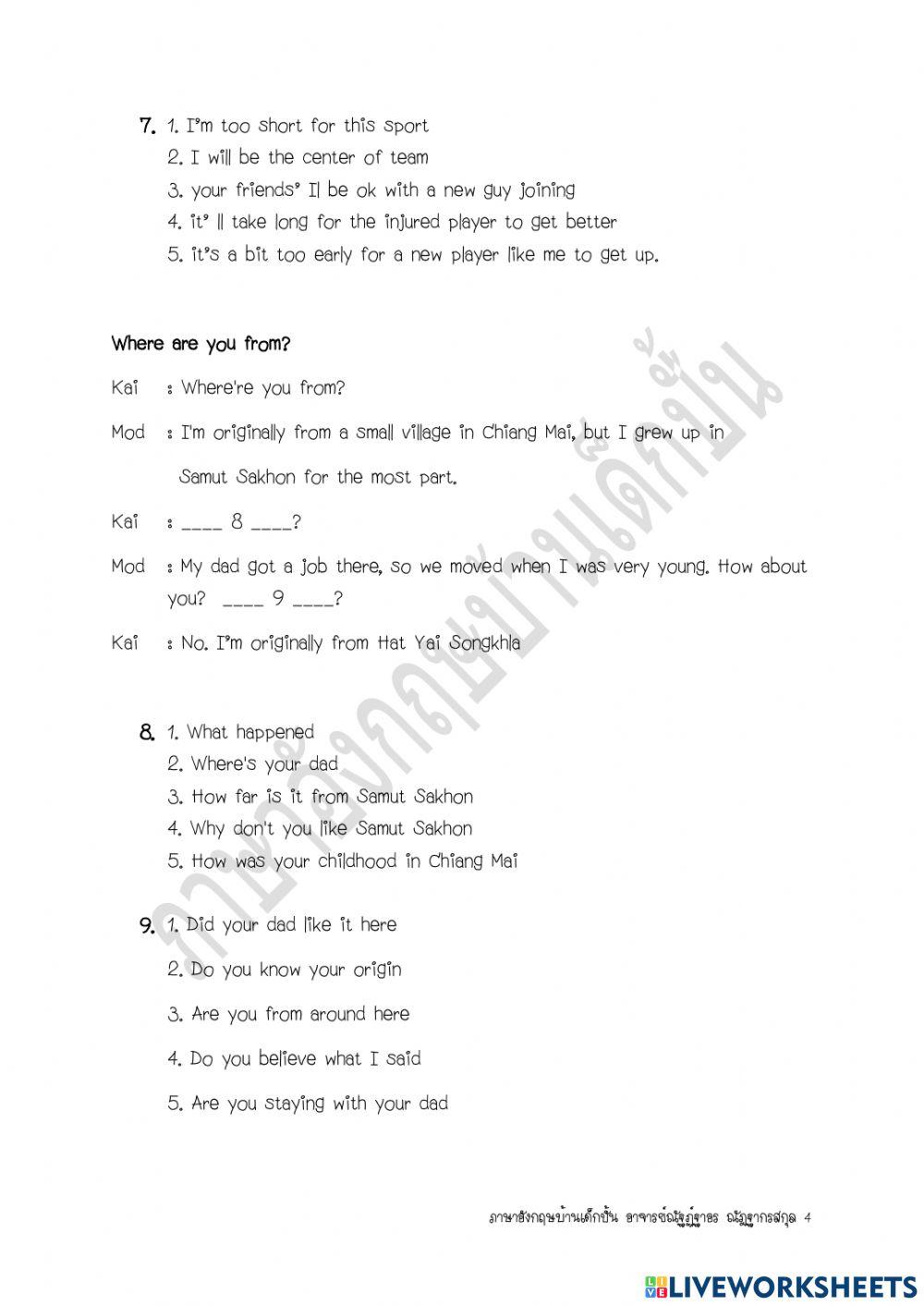 Situational dialogue by Ajarn.Natthaorn Natthakornsakul-G64