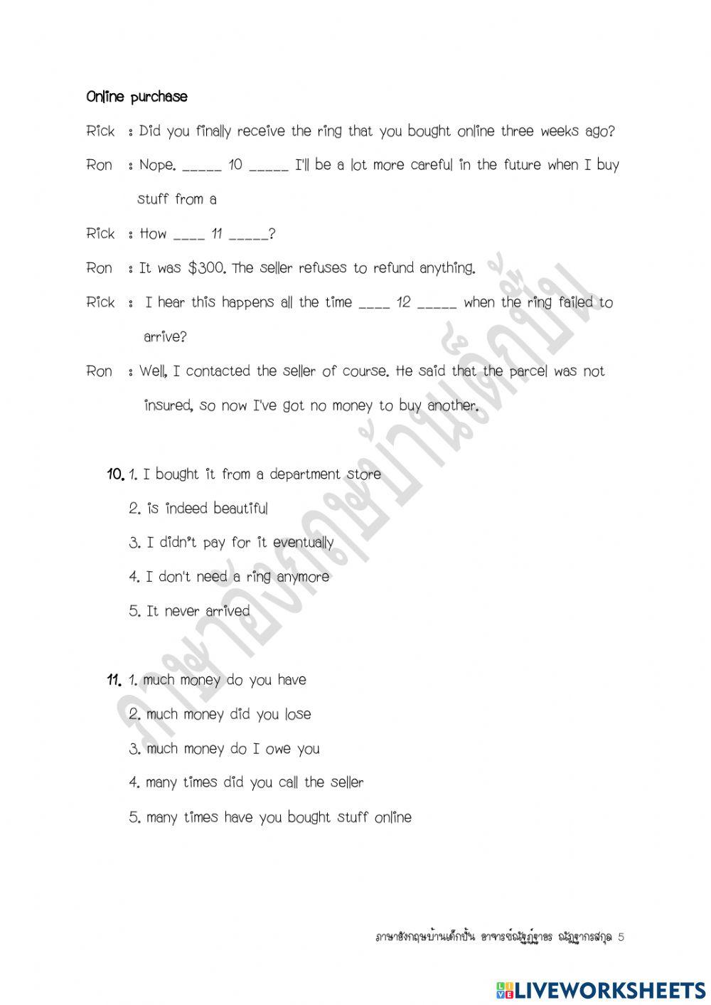 Situational dialogue by Ajarn.Natthaorn Natthakornsakul-G64