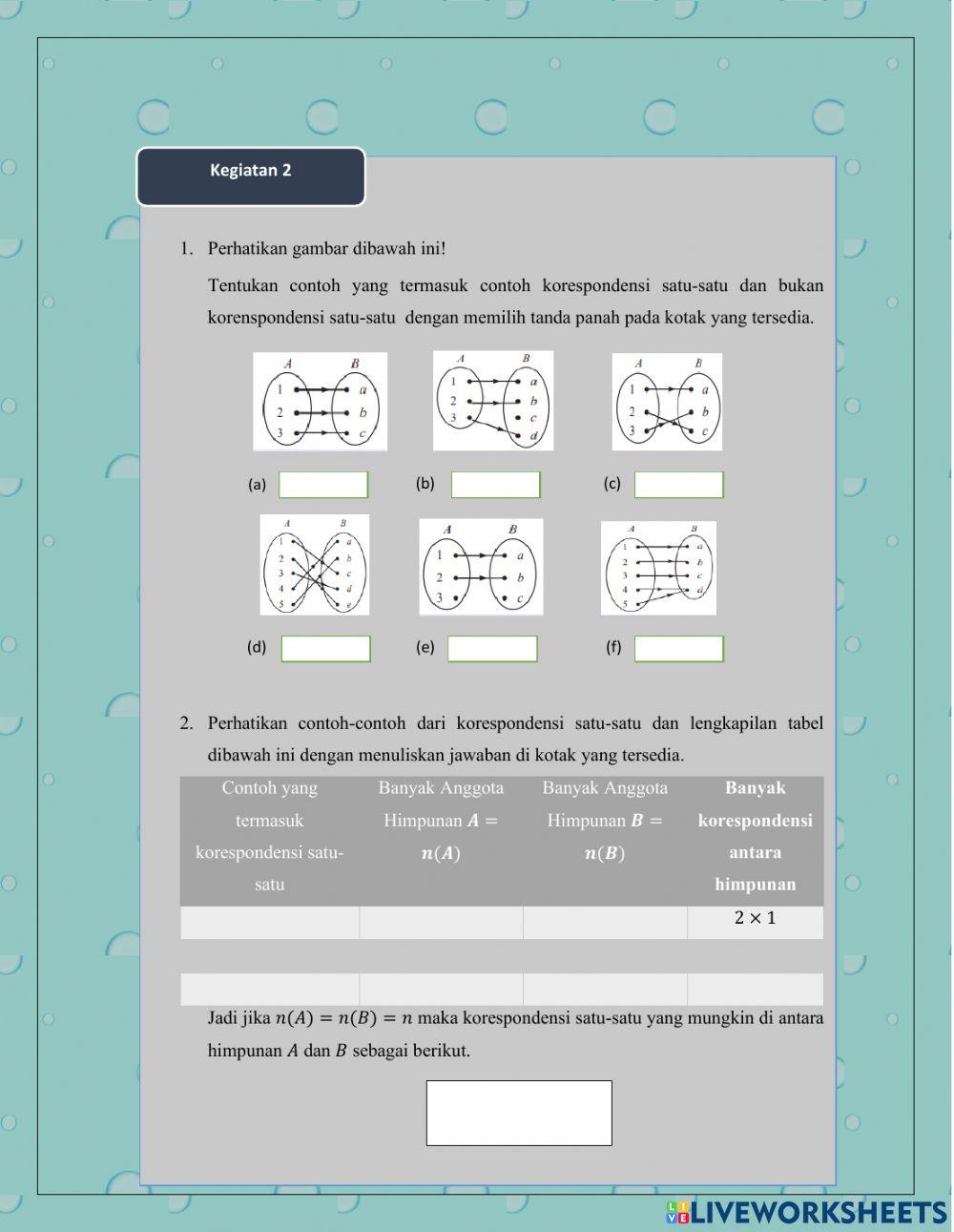 Korespondensi satu-satu