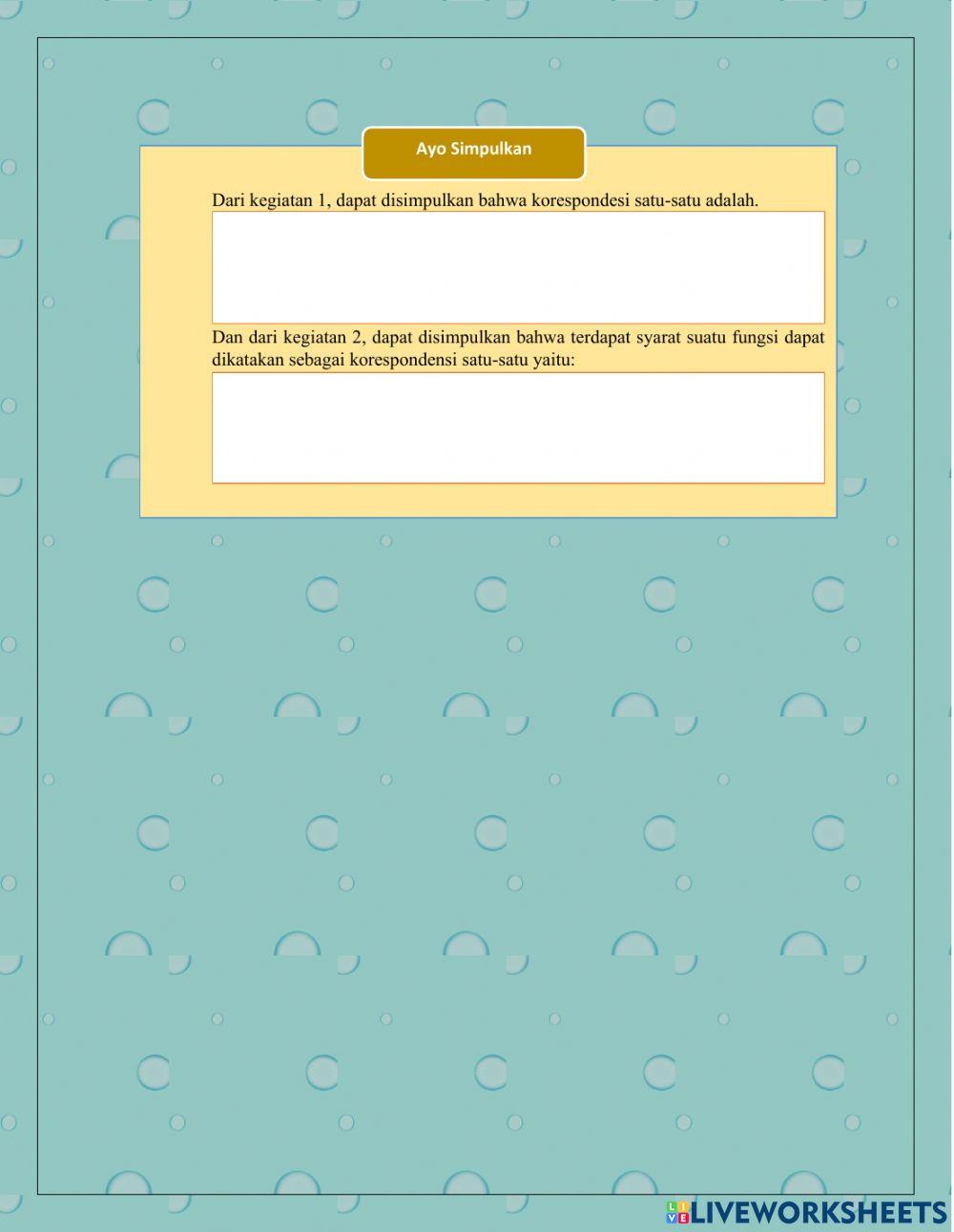 Korespondensi satu-satu