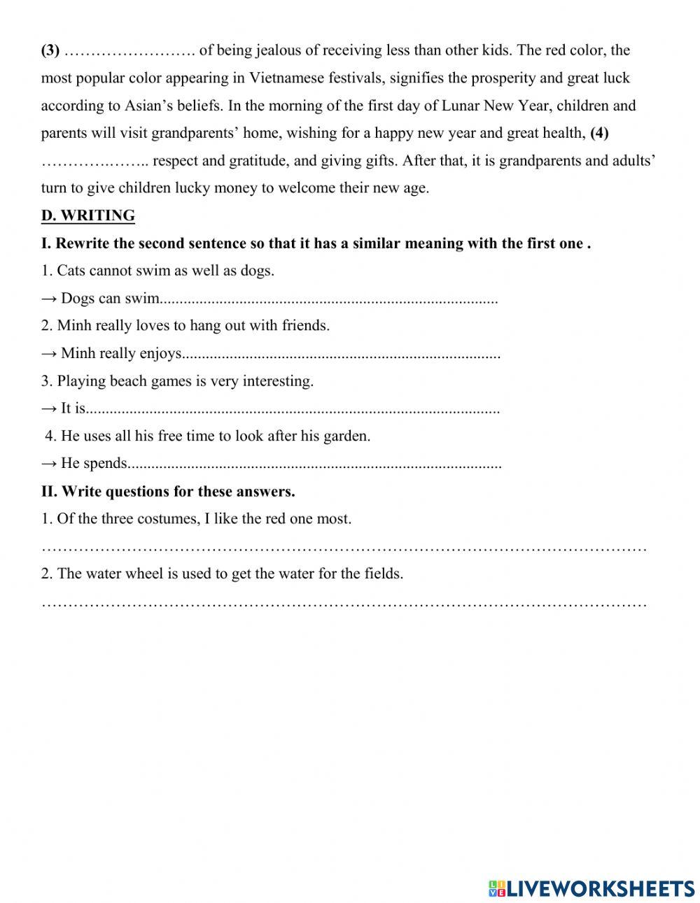 Mid - Term Test 2 - G8