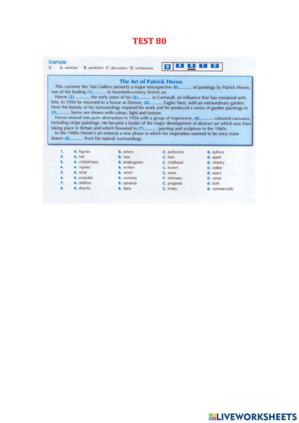 Use of English part 1 - Test 79-86