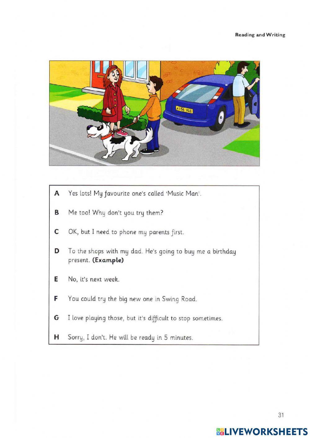 Flyer 1 - Test 2.1 - Reading and Writting online exercise for | Live ...