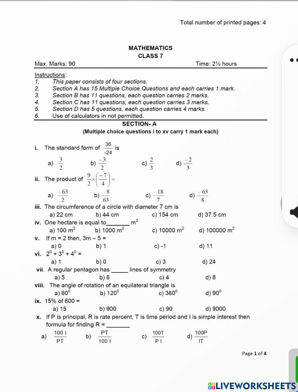 7m jayanthis Live Worksheets 7m jayanthis Live Worksheets