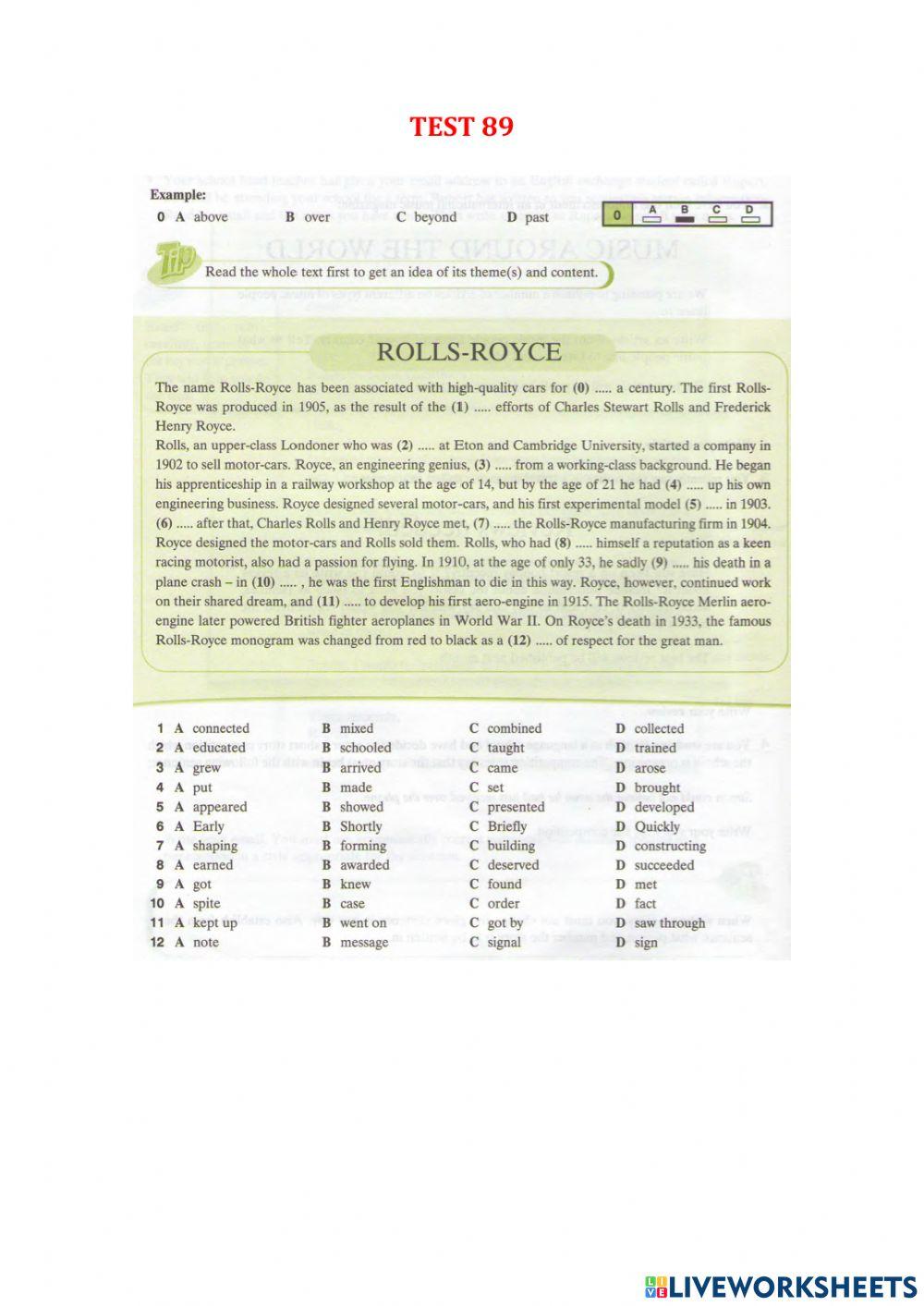 Use of English part 1 - Test 87-94