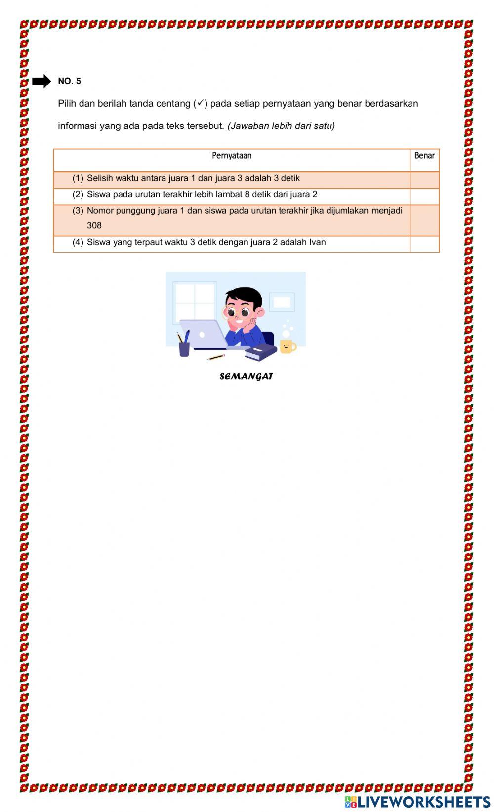 Lembar Kerja Interaktif AKM Numerasi