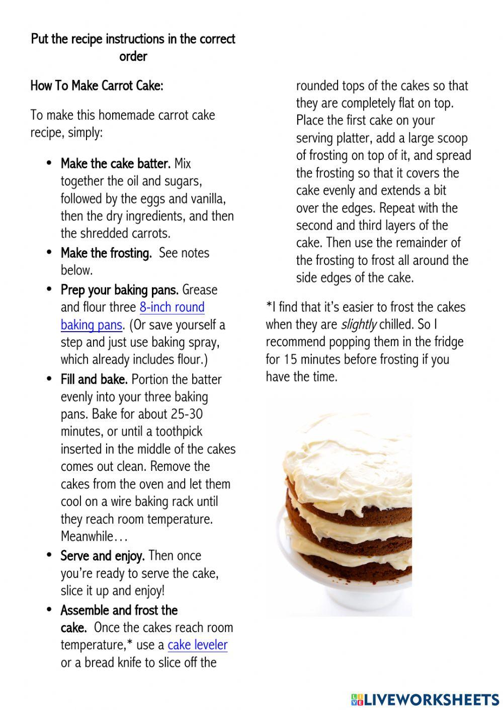 How to make a carrot cake