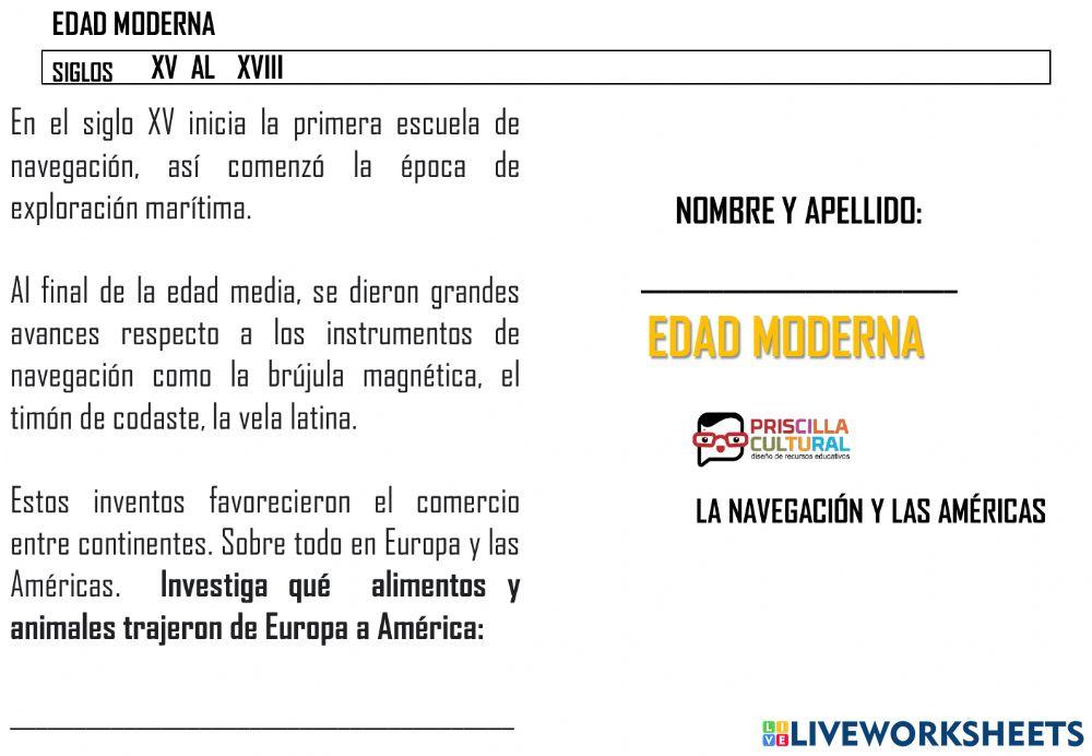 La navegación edad moderna