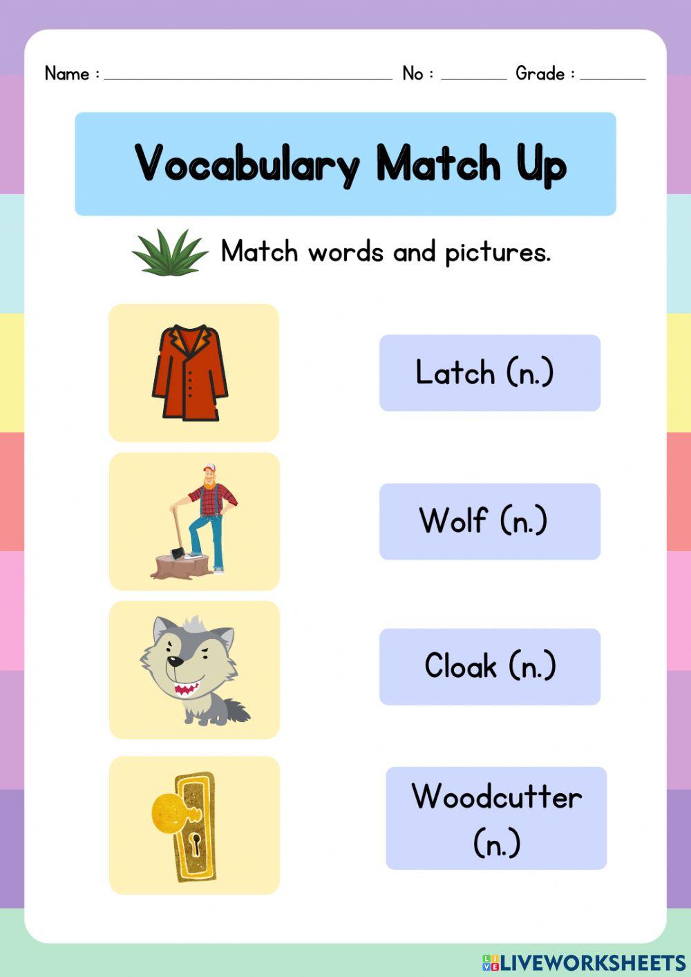 Vocabulary Match Up