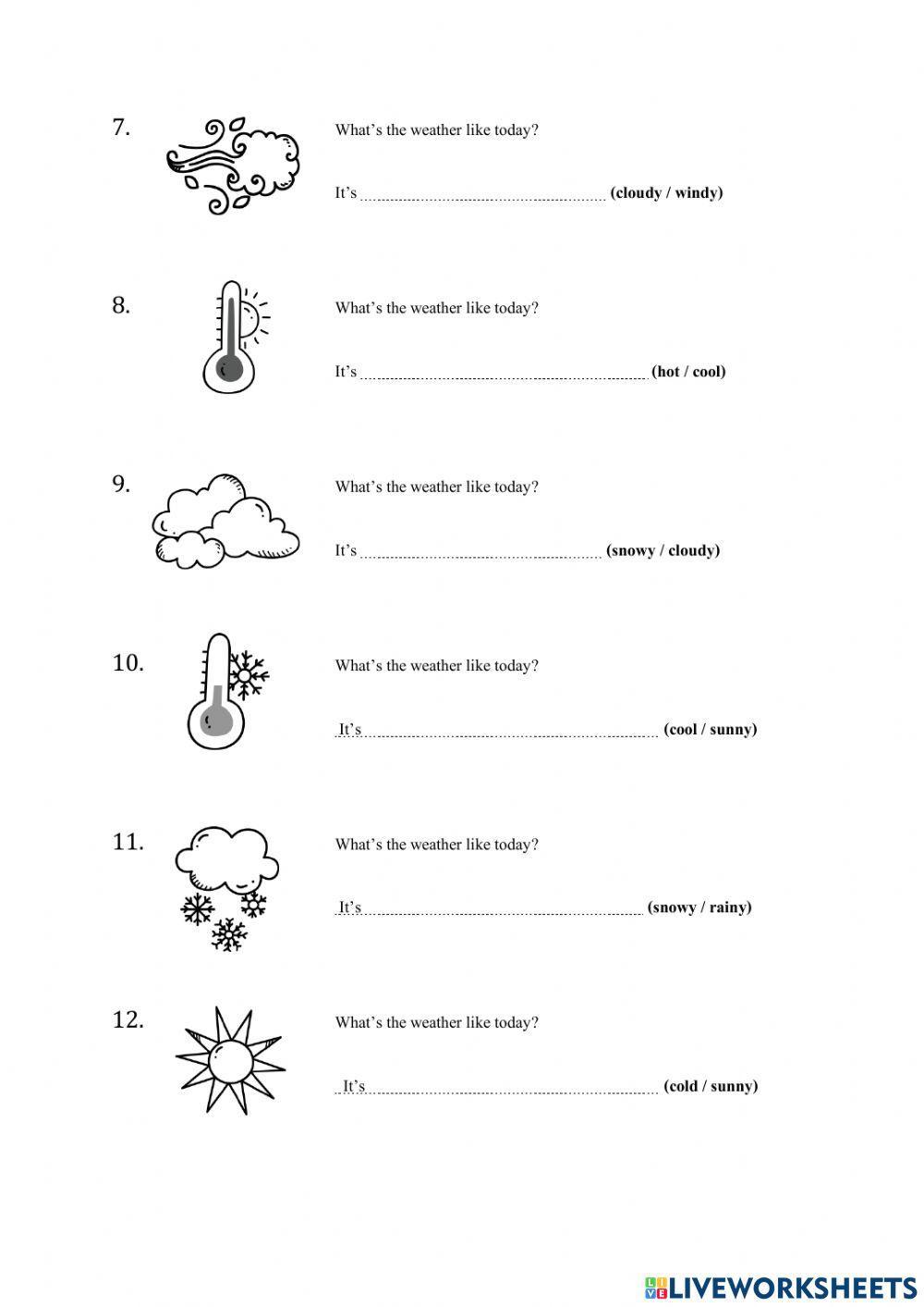 Test: Weather and seasons