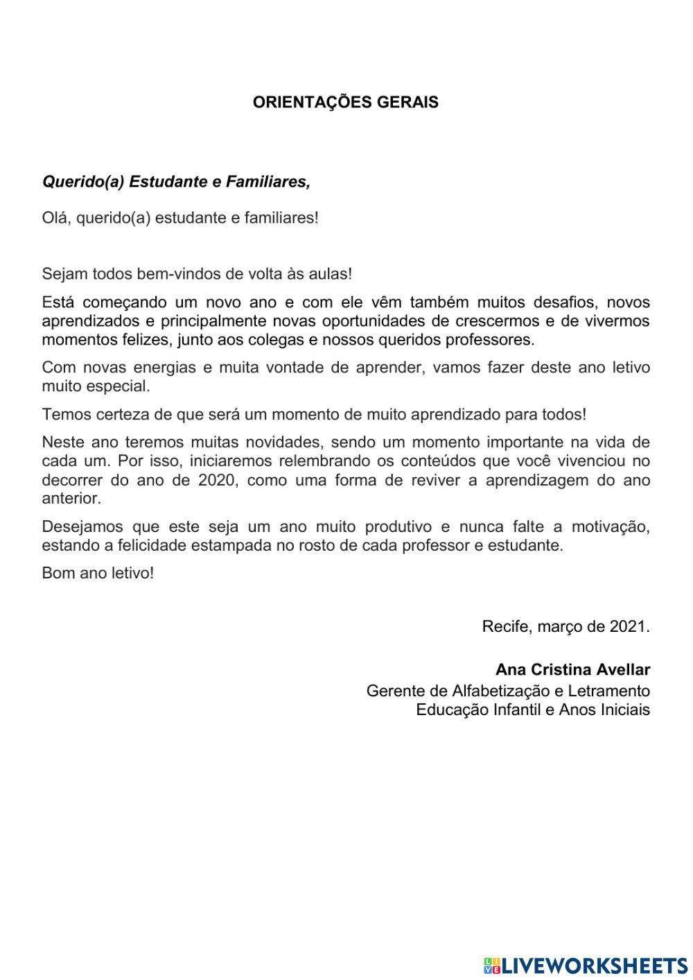 Exercício Interdisciplinar