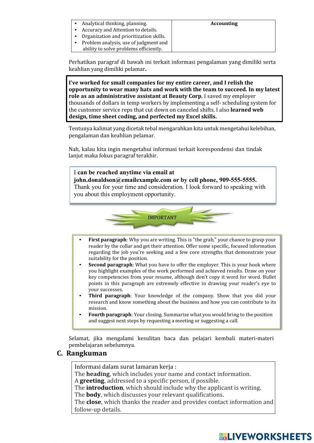 Application Letter: Understanding the meaning