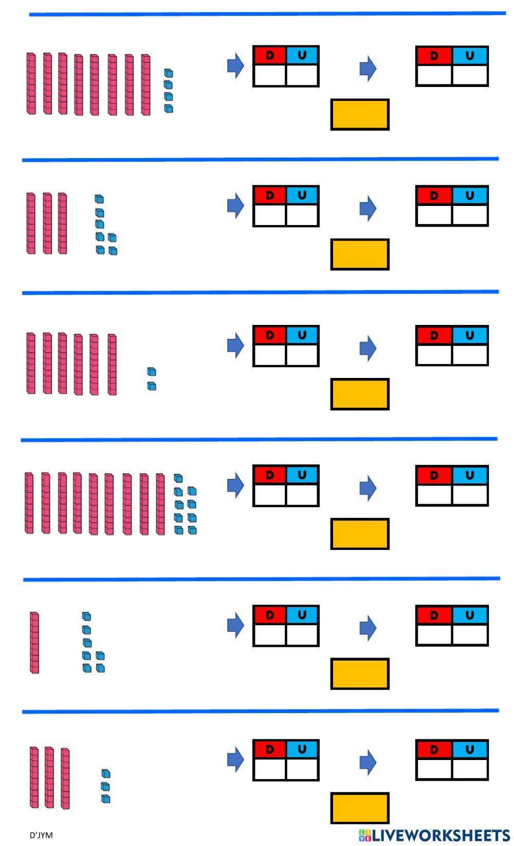 Determinación por bloques - La decena - 99