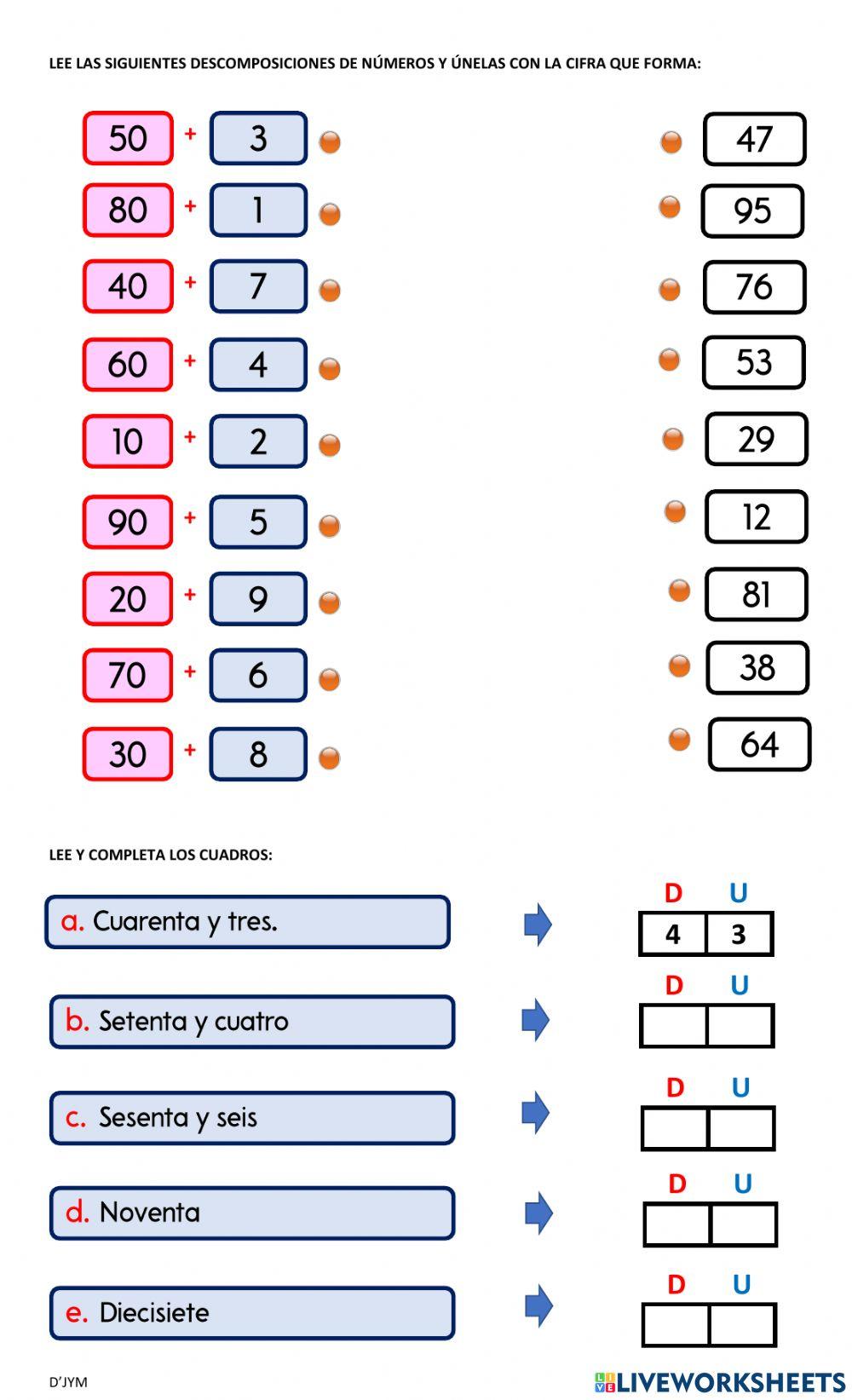Determinación por bloques - La decena - 99