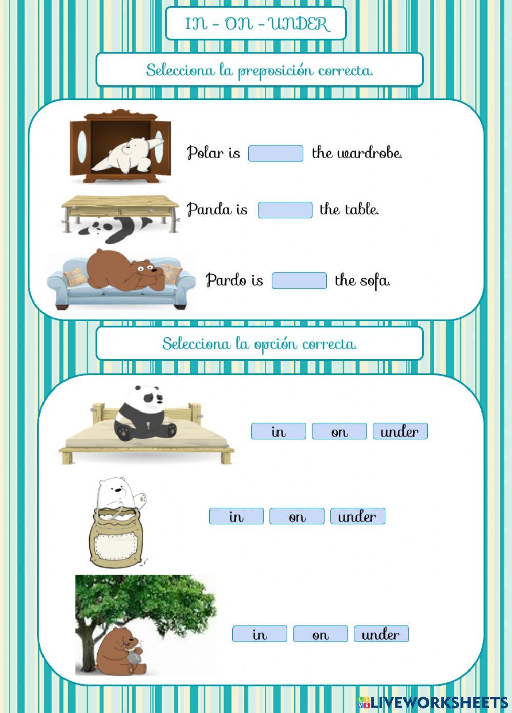 Prepositions of place