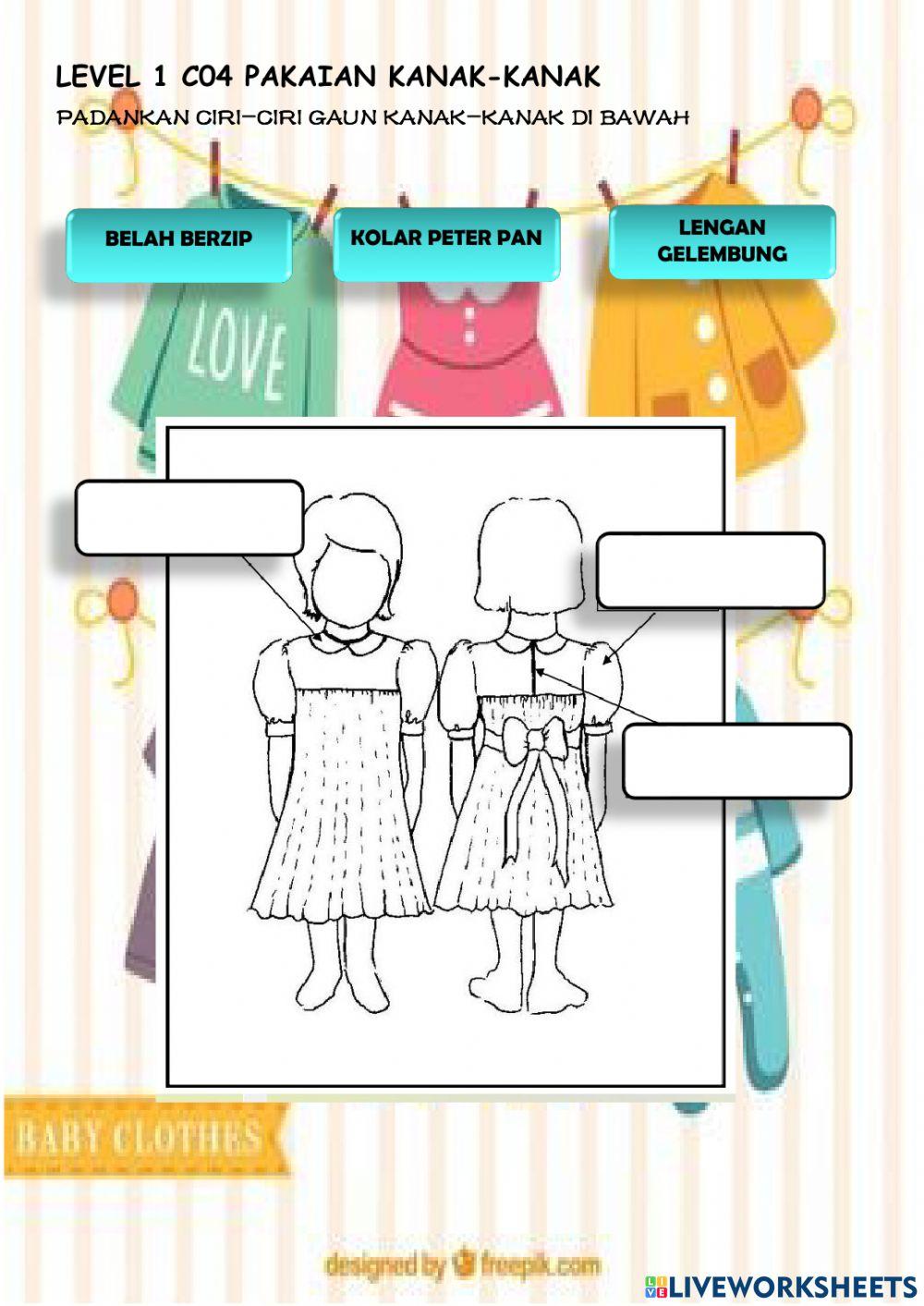 Level 1 c04 pakaian kanaka gaun