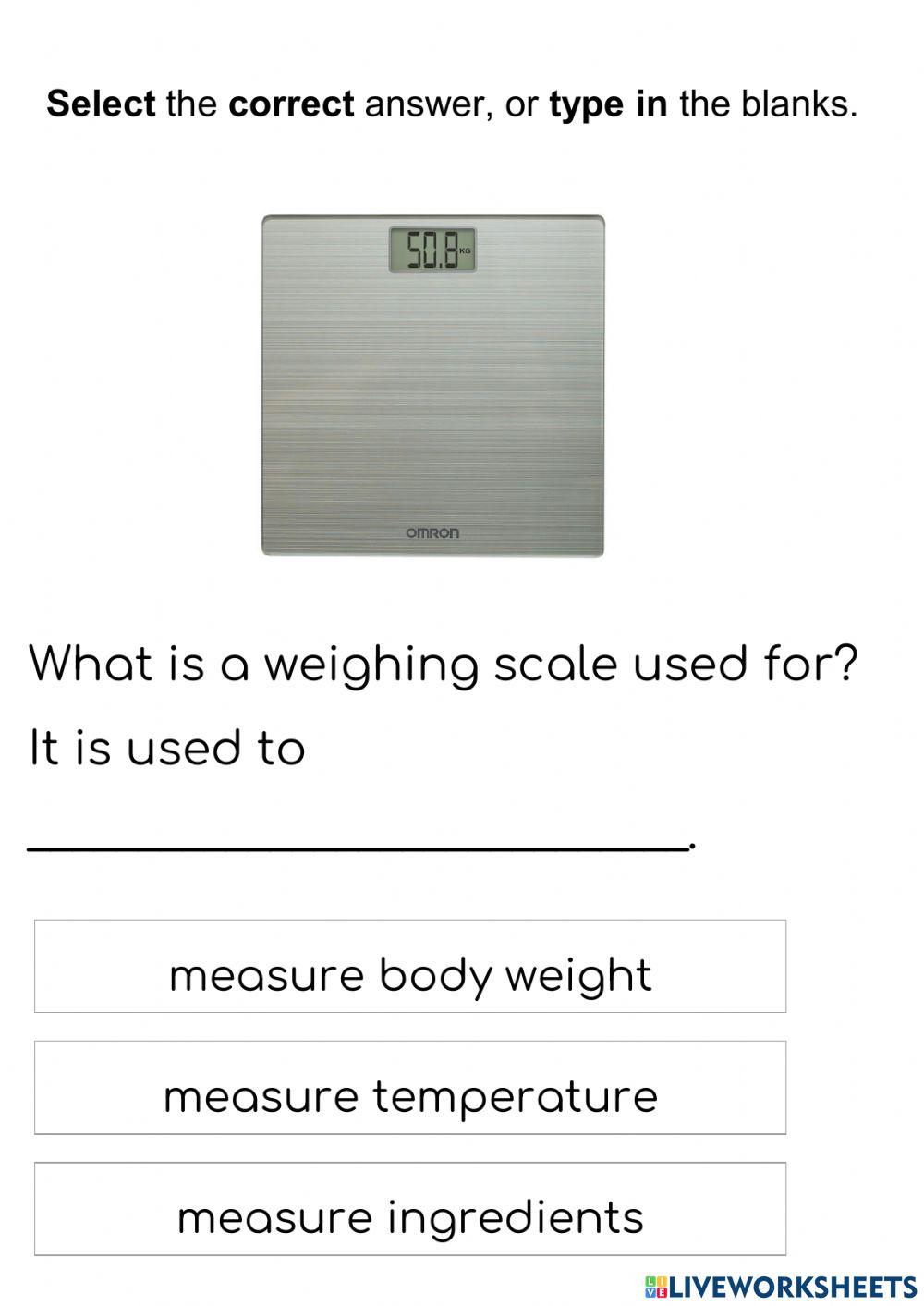 Understanding digital weighing scales