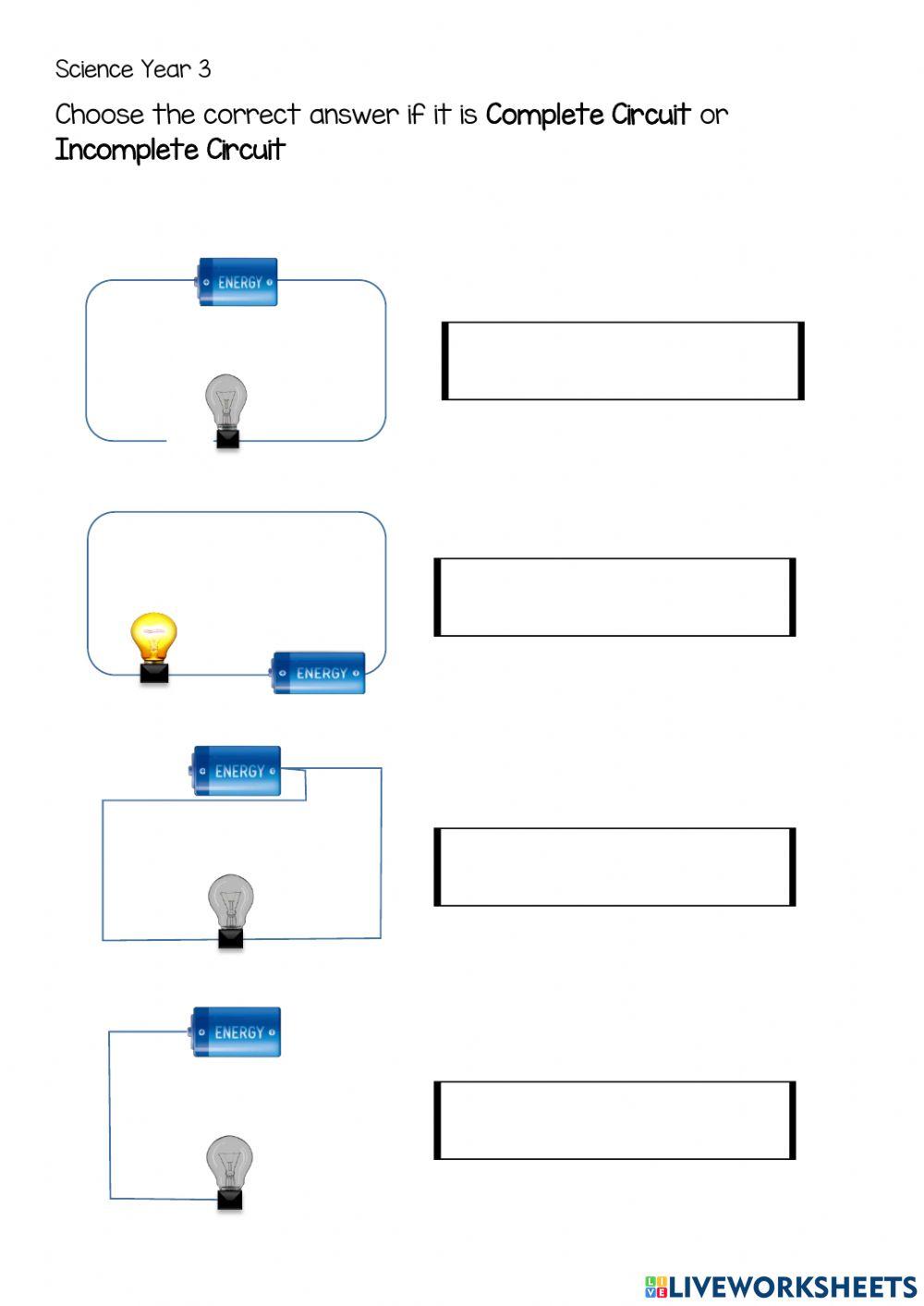 Complete and Incomplete Circuit