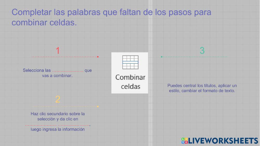 Combinar y dividir celdas