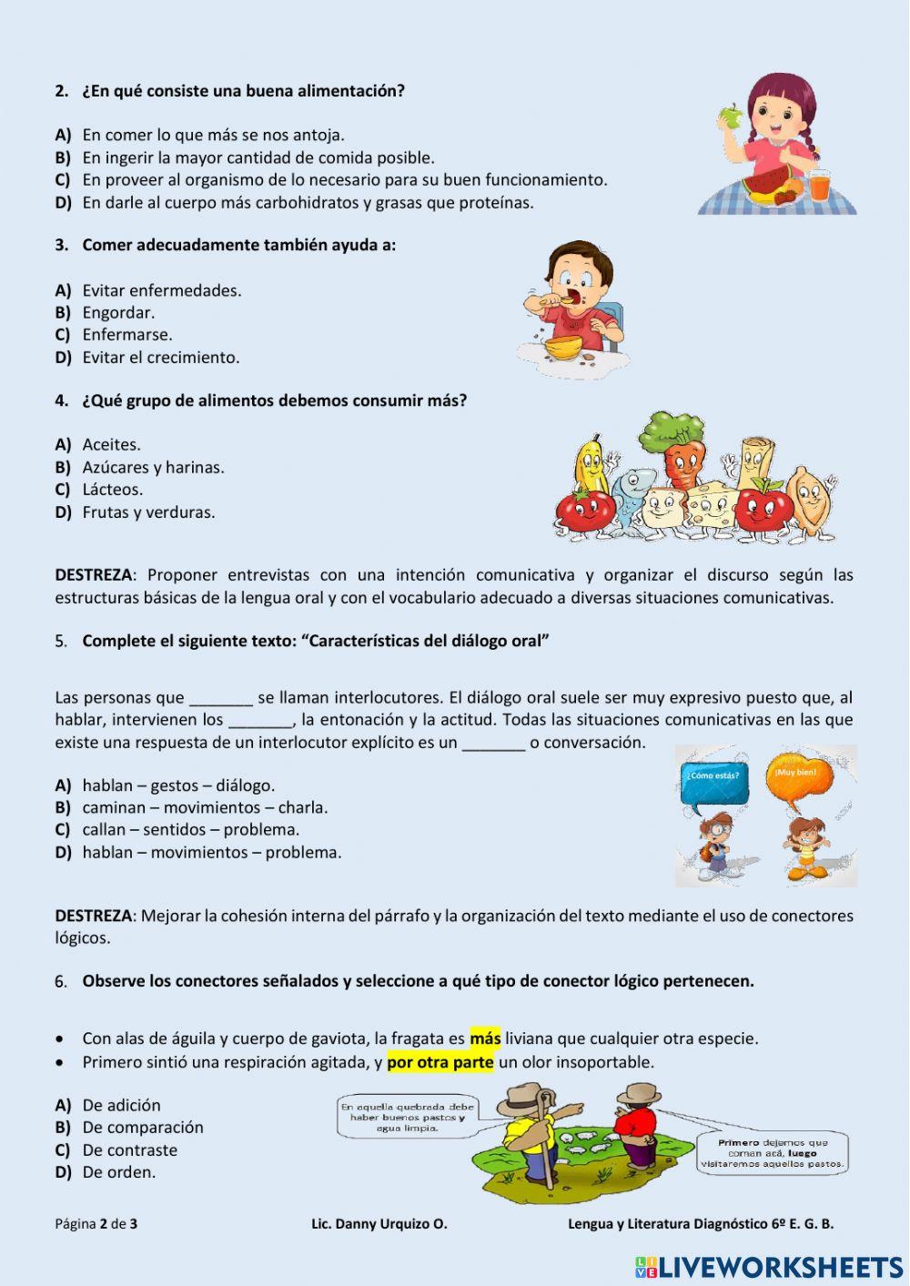 Lengua y Literatura Diagnóstico