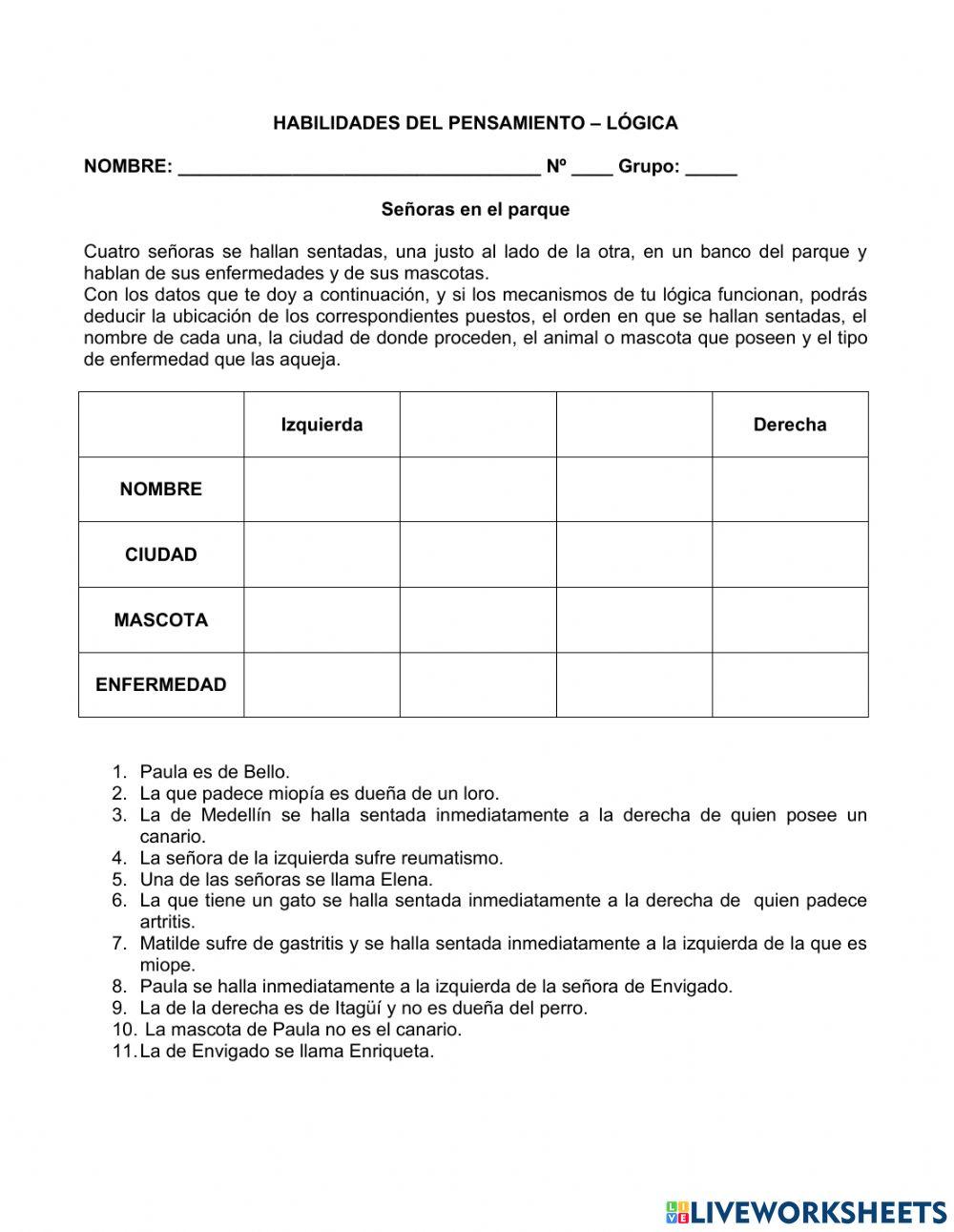 Habilidades del pensamiento