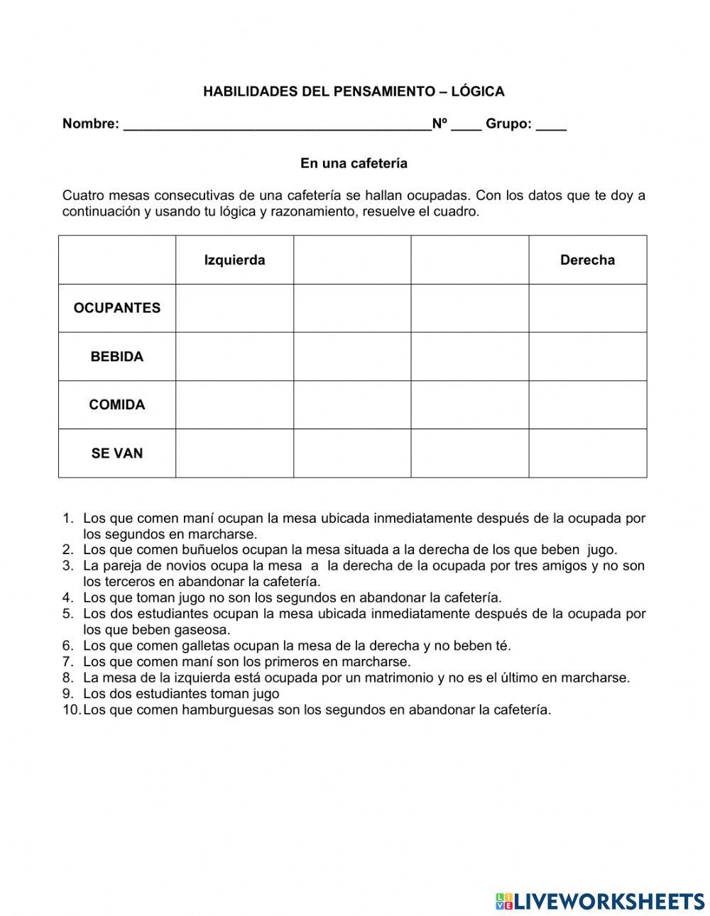 Habilidades del pensamiento