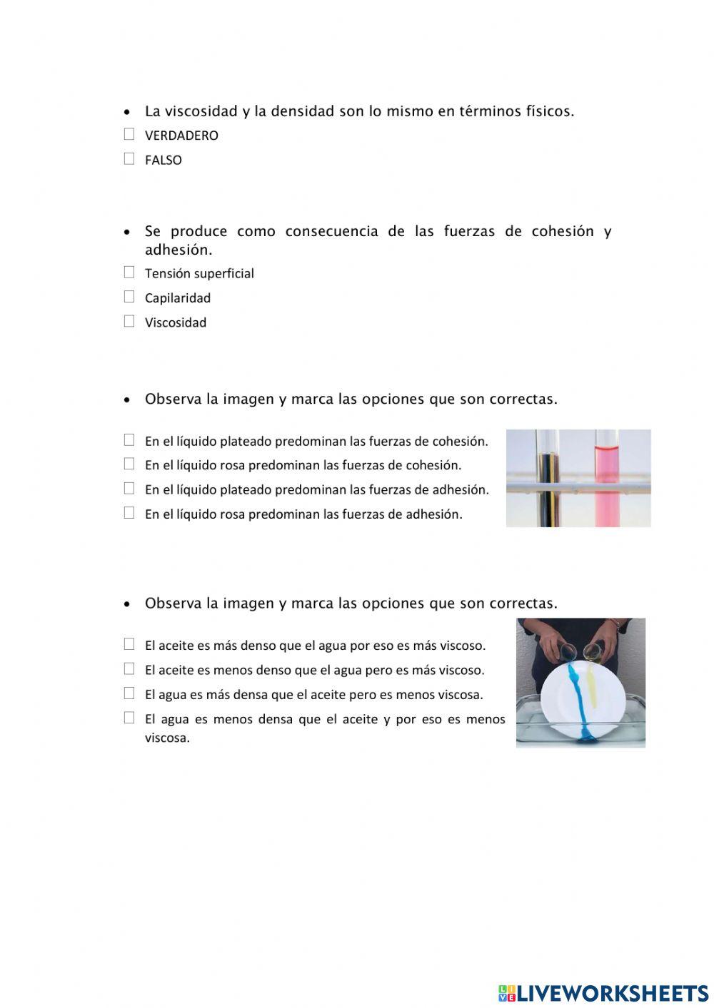 Propiedades de los líquidos