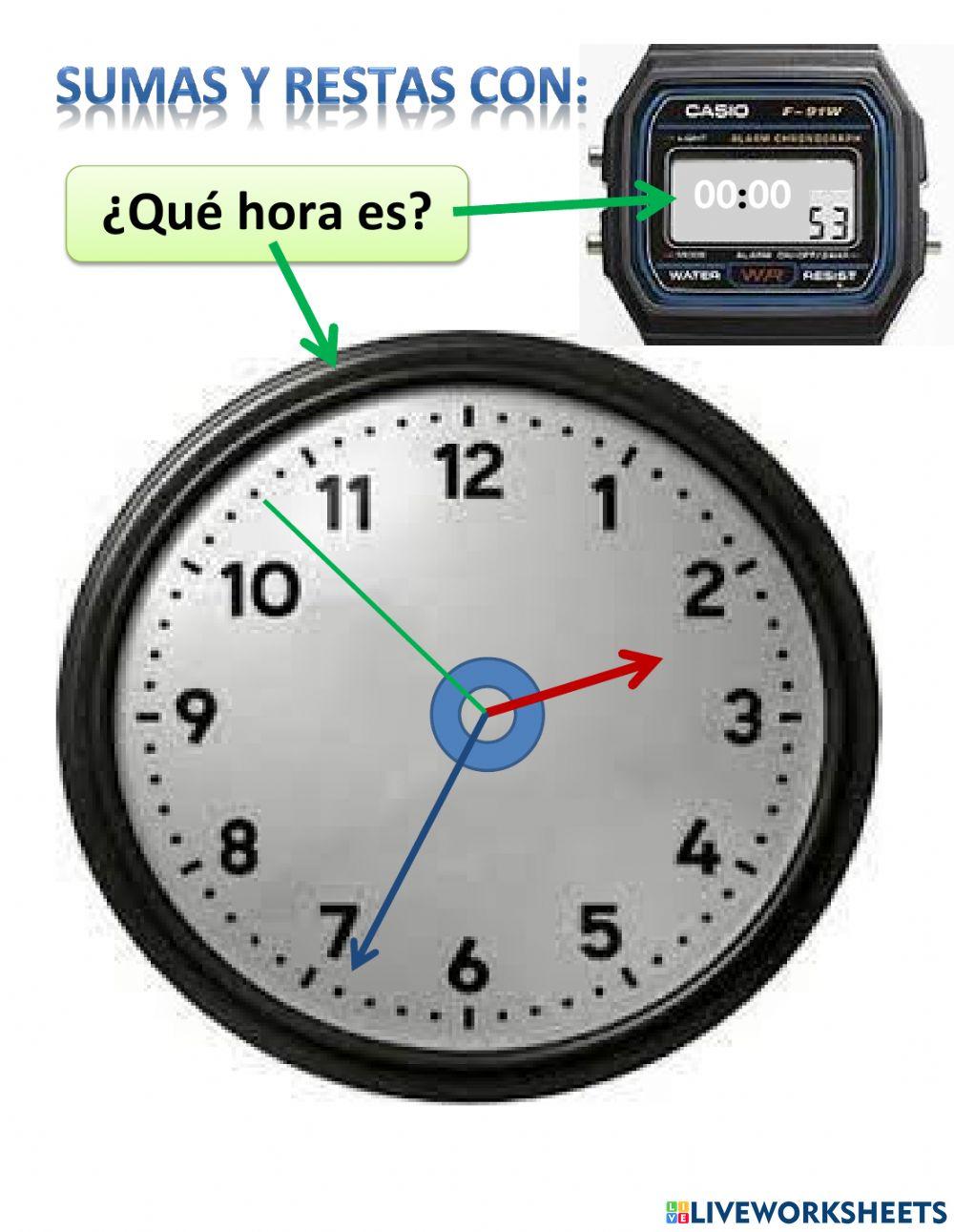 Sumas y restas con la hora