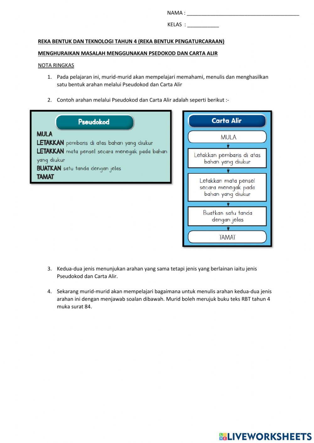 Reka bentuk pengaturcaraan tahun 4