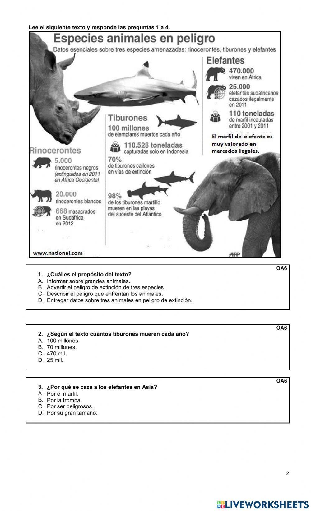 Comprensión lectora: IINFOGRAFÍAS