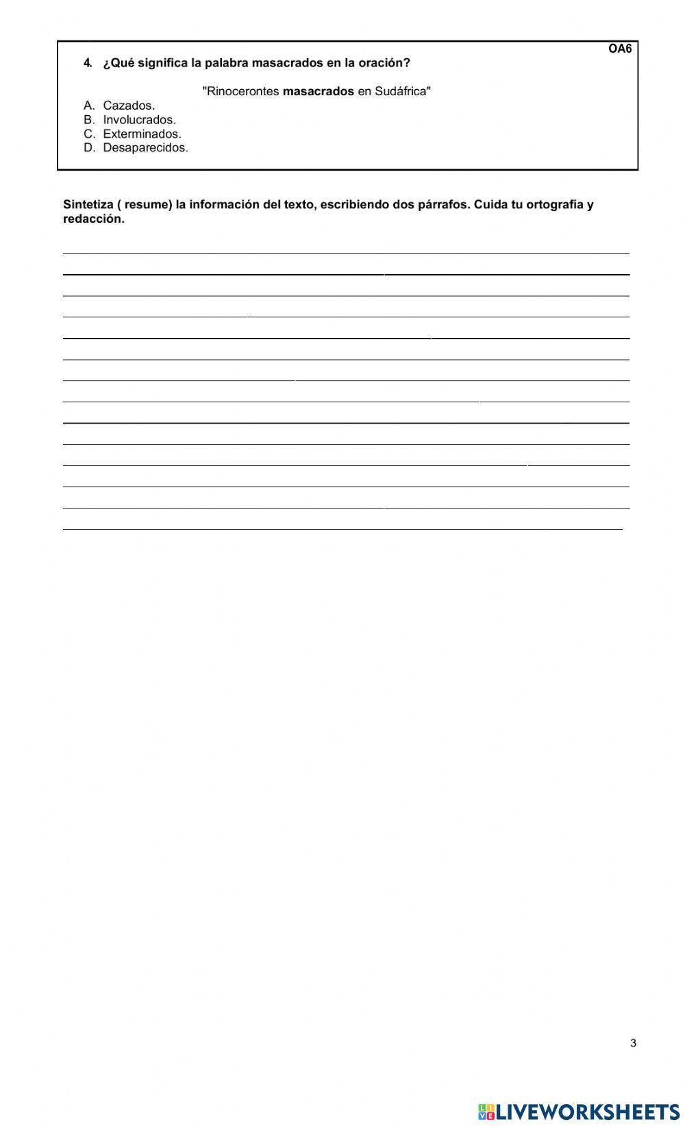 Comprensión lectora: IINFOGRAFÍAS