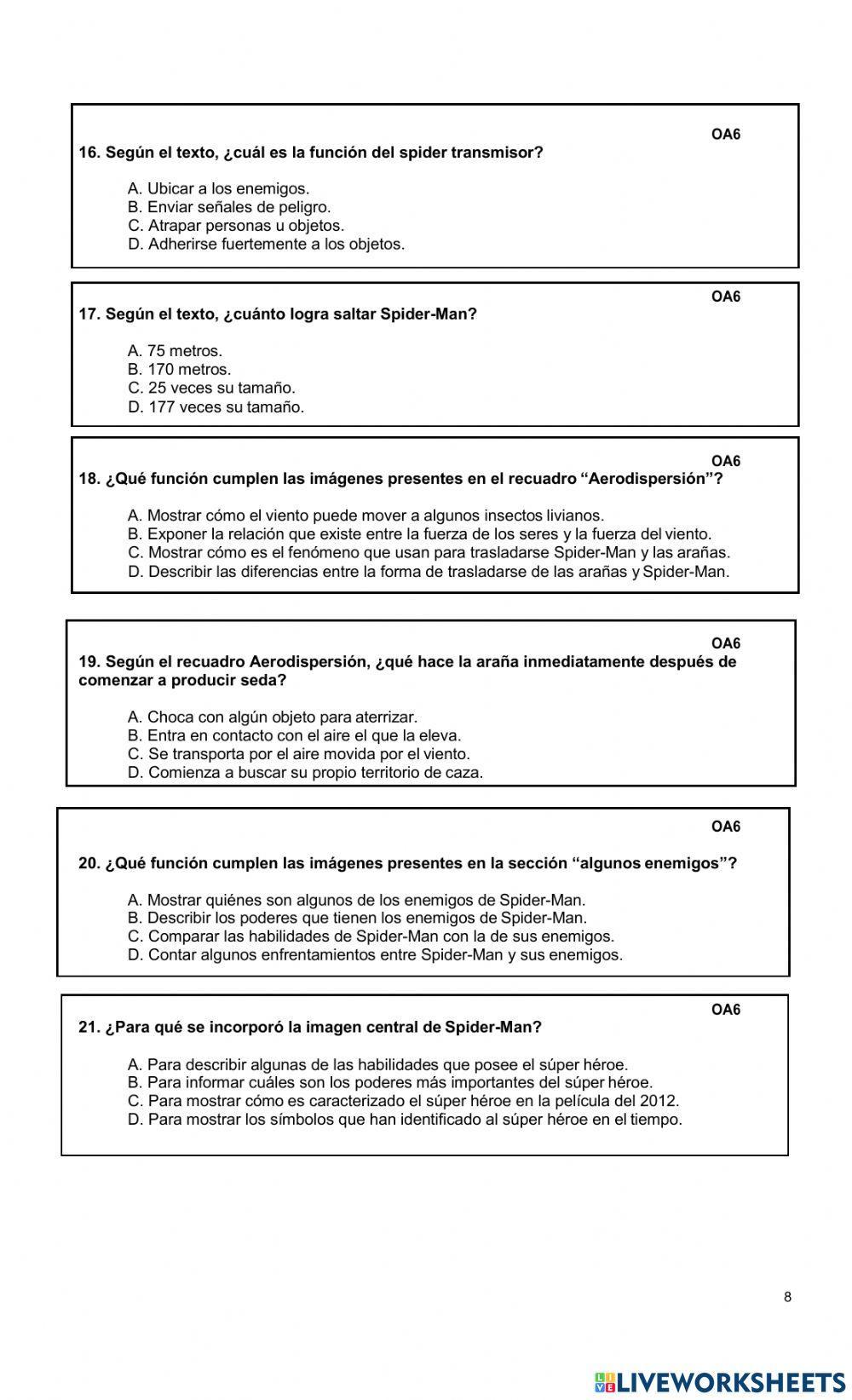Comprensión lectora: IINFOGRAFÍAS