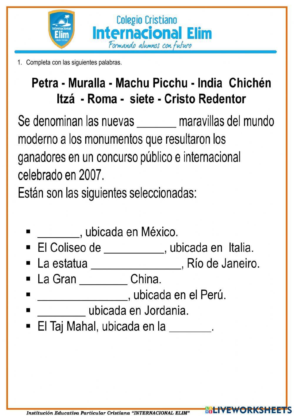 Las 7 maravillas del mundo