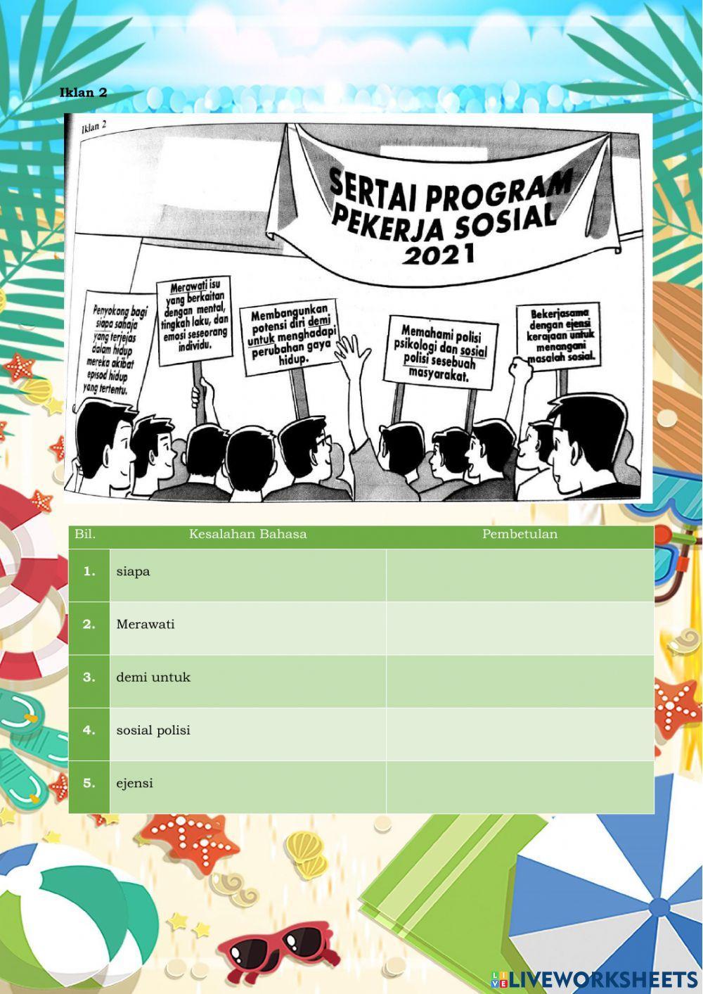 LATIHAN ANALISIS KESALAHAN BAHASA