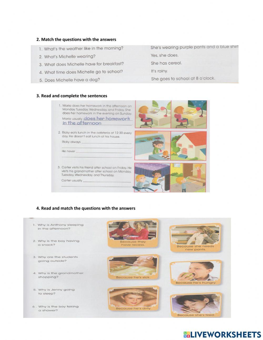 INGLÉS- Test review 6th grade. Agosto