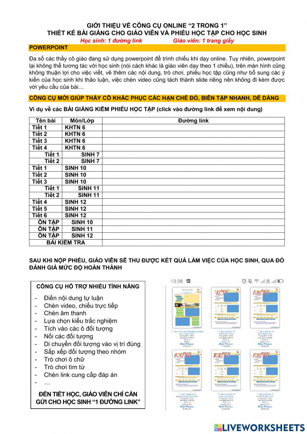 Giới thiệu về cộng cụ tạo bài giảng online