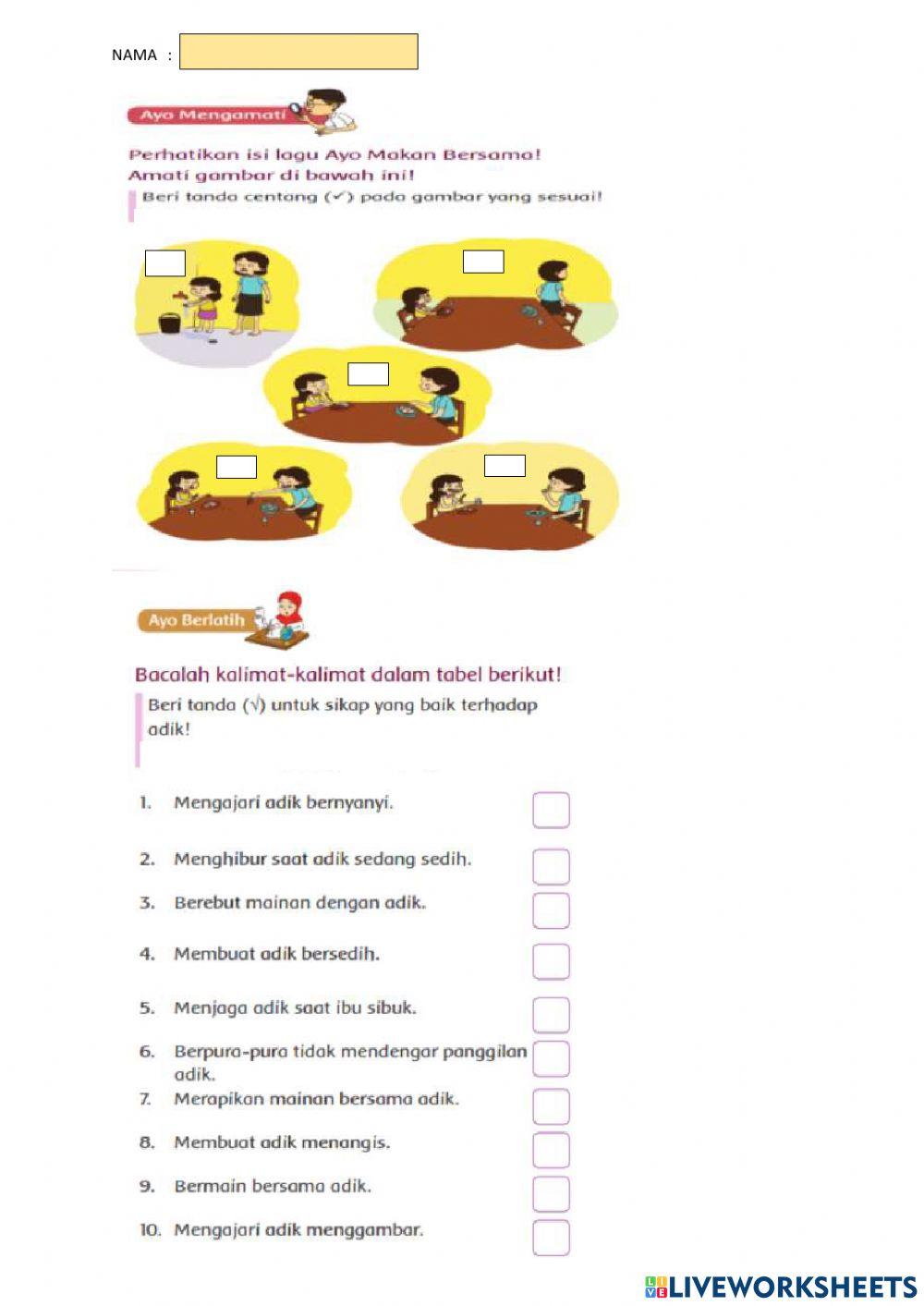 Gemar bernyanyi dan menari