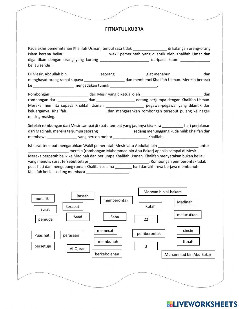 Khalifah 'Utsman bin 'Affan (Fitnatul Kubra)