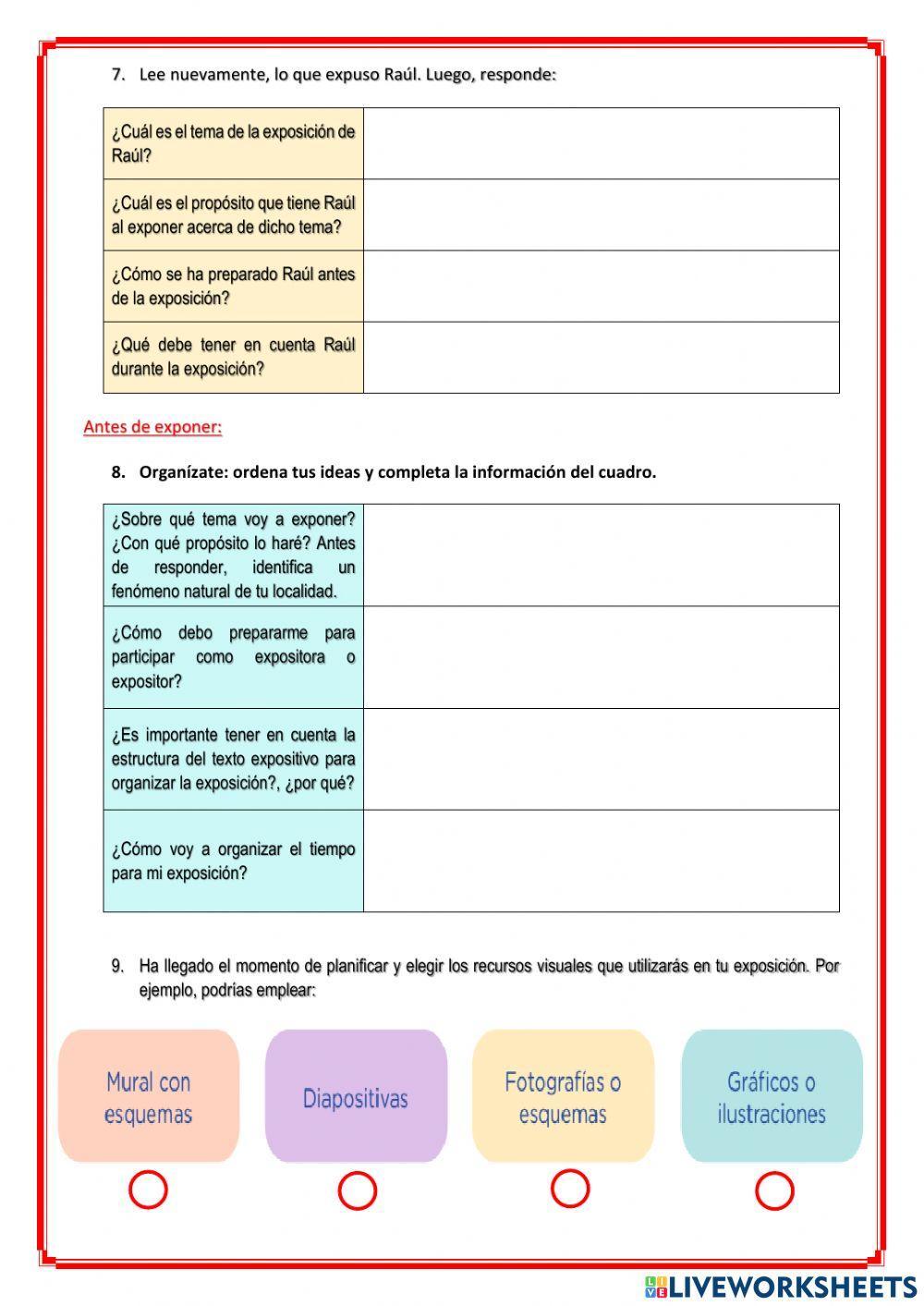 Preparamos una exposición sobre los fenómenos naturales