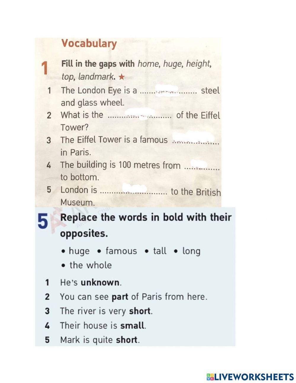 Landmarks in the world