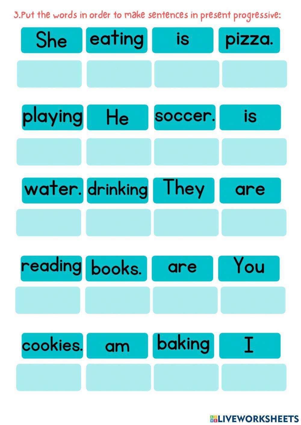 Affirmative Present Progressive