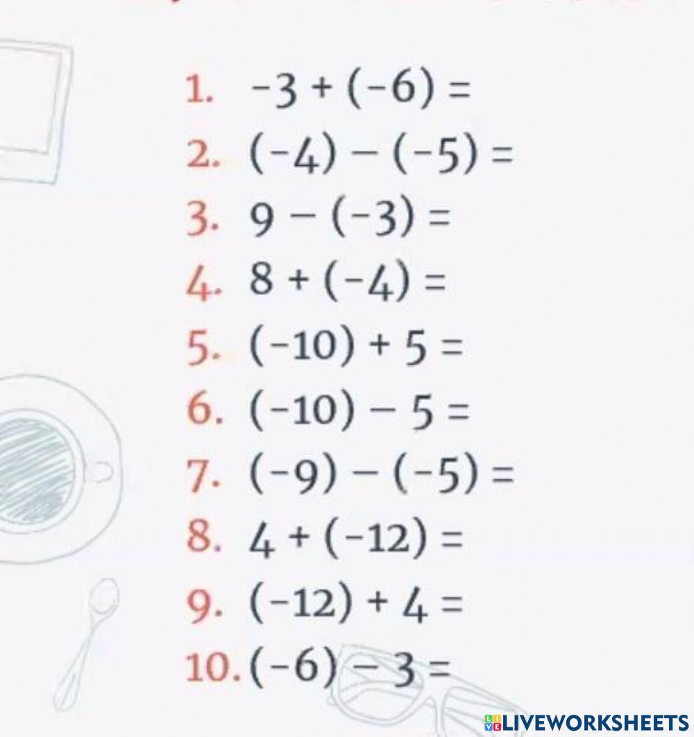 Pengurangan Bilangan Bulat