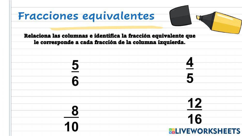 Fracciones equivalentes