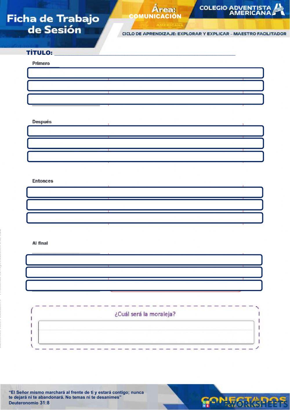 Escribimos y revisamos la fabula