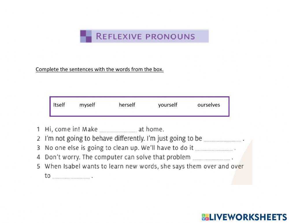 Reflexive pronouns