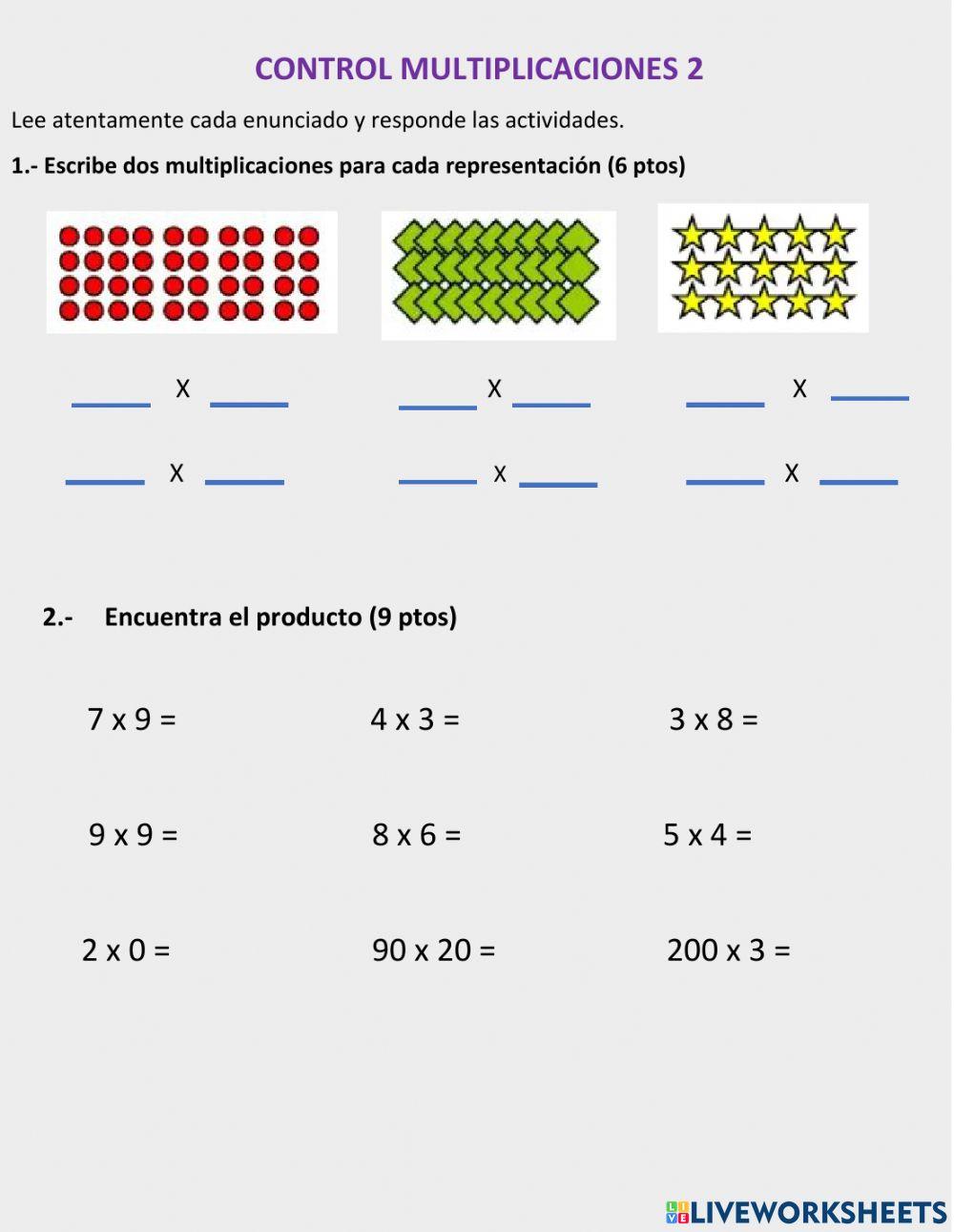 Control multiplicaciones