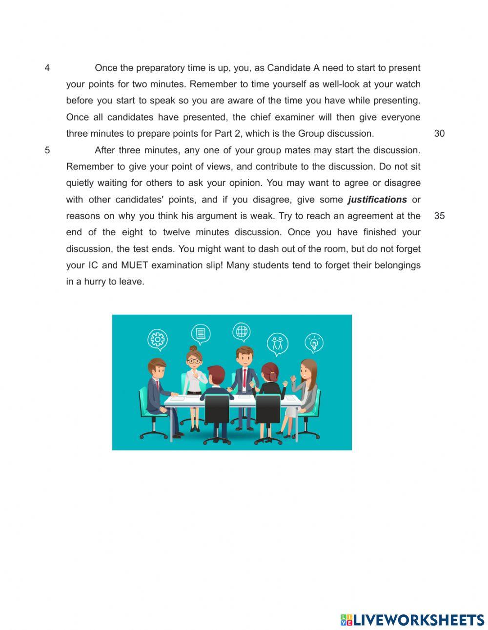 Reading comprehension